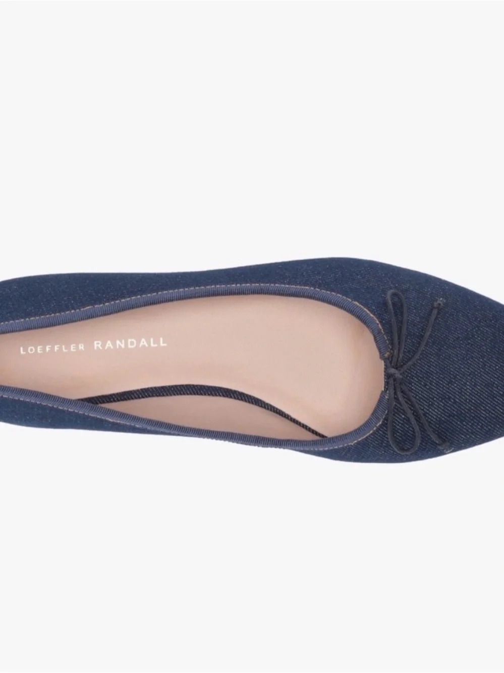 Loeffler Randall Dark Blue Denim Georgie Pointed Toe Ballet Flats 8.5